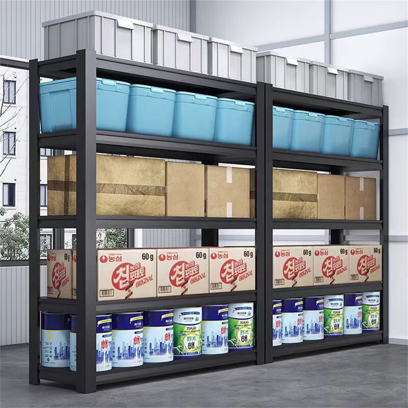Tall Metal Shelves With Removable Dividers Are High Capacity And Load Bearing For Garages, Kitchens And Offices