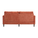 Mid Century Modern Chenille Fabric Loveseat Sofa, 2 Seat Upholstered Couch