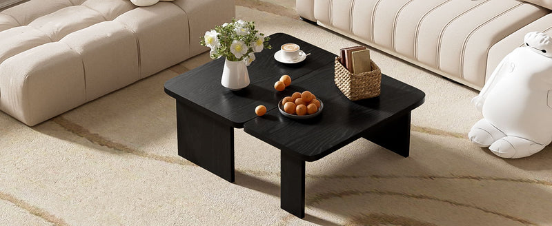 Modern Minimalist Coffee Table Set With Splicing Design