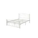 Queen  Size Unique Flower Sturdy System Metal Bed Frame with Headboard and Footboard