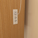 Vanity Table With LED Mirror, Power Outlet, Hairdryer Holder & Padded Stool, Compact Dressing Desk For Small Bedrooms - Wood