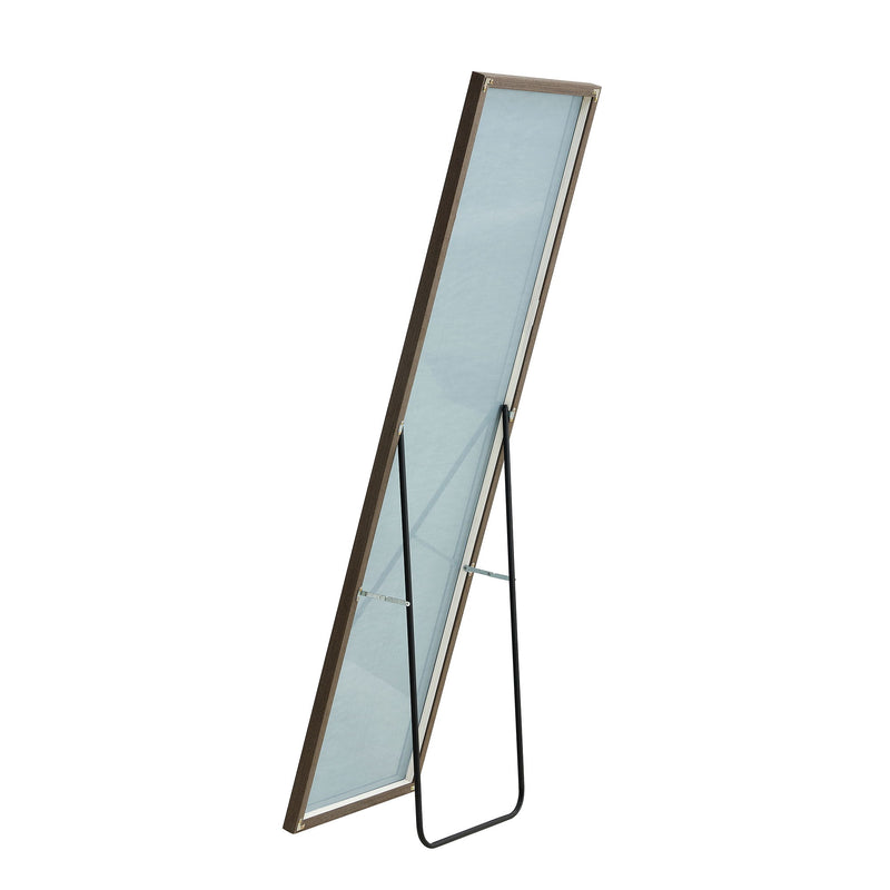 Solid Wood Frame Minimalist Mirror, Bathroom Bedroom Wall Mirror. Enhance Modern Interior Design - Gray / Transparent