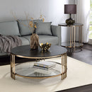 Zaidee - Coffee Table - Sintered Stone & Champagne