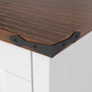 Large Dog Crate, Water Resistant Indoor Pets Furniture Double Dog Crates - Brown White