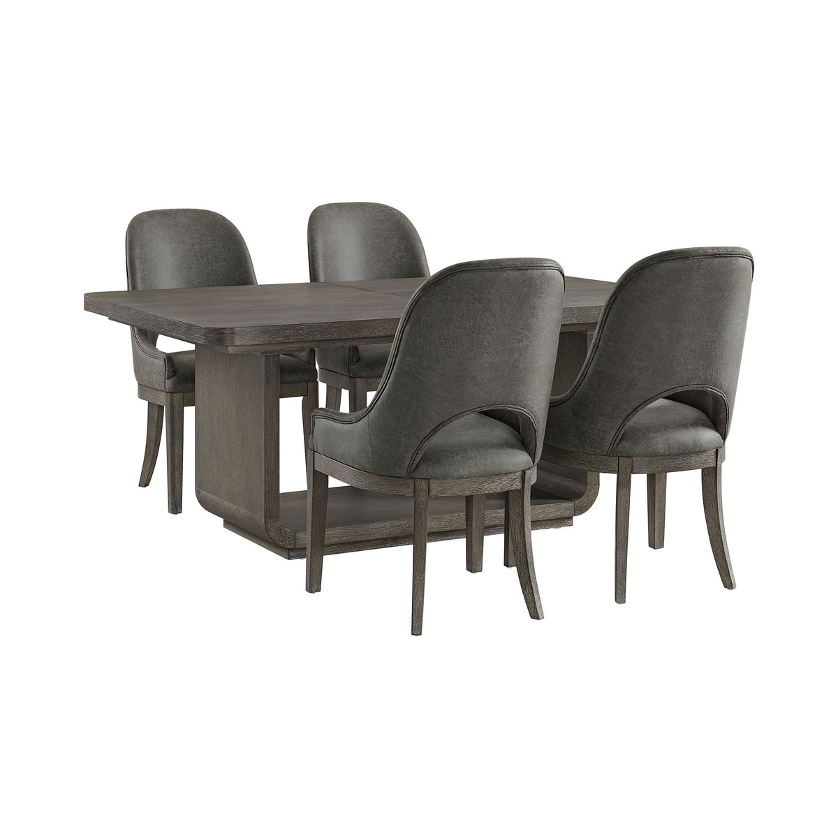 Hollywood Park Standard Height Dining Set in Dark Gray by Elements International
