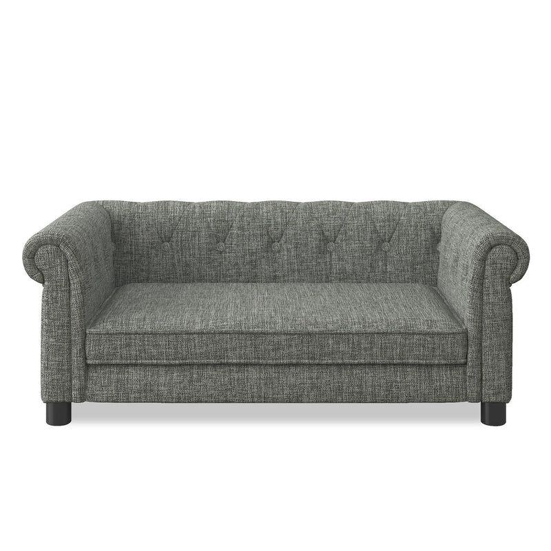 Modern Elegant Rectangle Pet Bed, Durable Elevated Dog Sofa