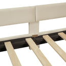 Upholstered Daybed With Classic Stripe Shaped Headboard