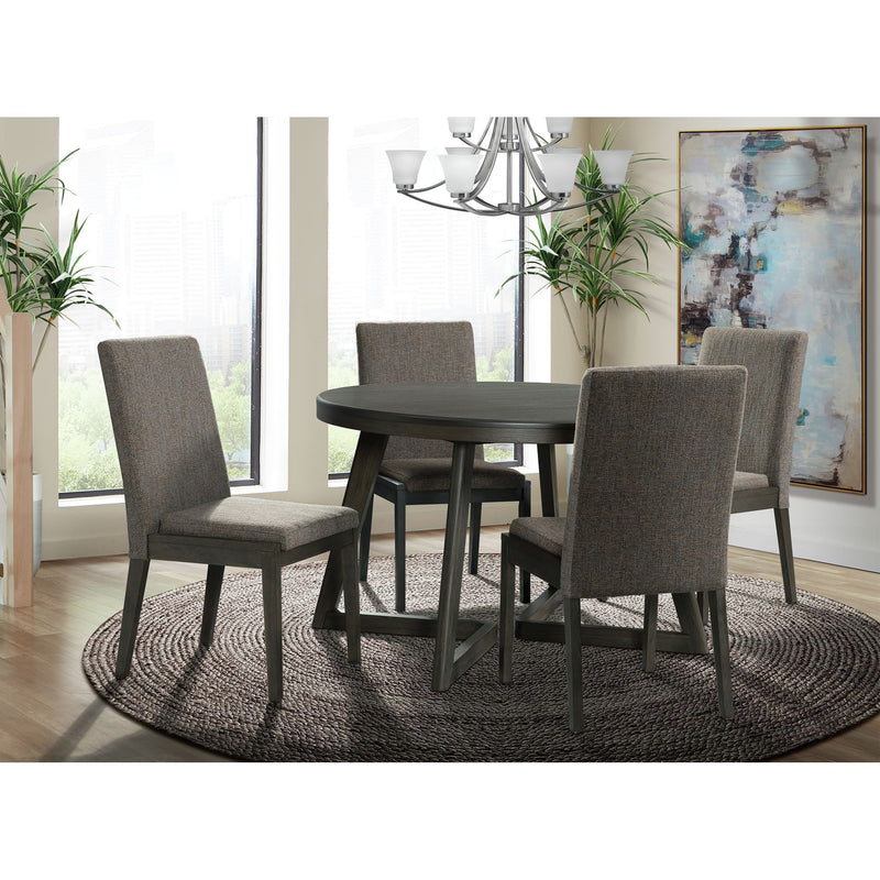 Cross - Round Dining Table - Dark Gray