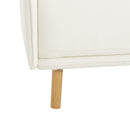 Modern Upholstered Accent Chair With Soft Cushions, Sleek Armrest Design