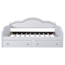 Upholstered Daybed With LED Lights And 2 Drawersme