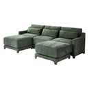 Stylish Sofa With Ottoman And Lumbar Pillows, Ergonomic Design