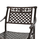 Cast Aluminum Dining Chair With Hand Crafted Details - Bronze