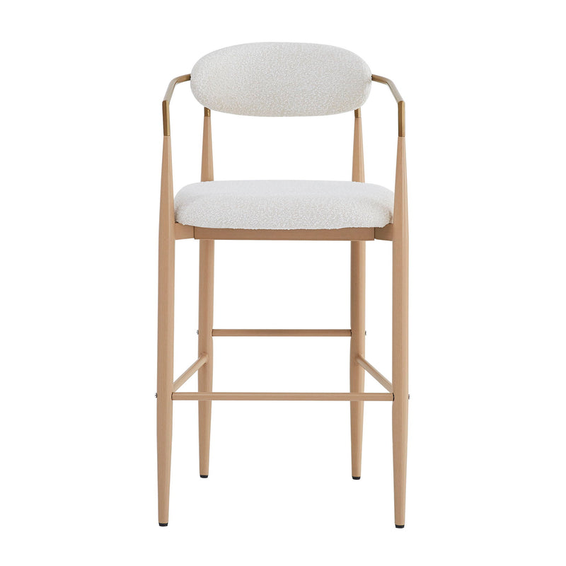 Upholstered Barstools With Back For Kitchen (Set of 2)