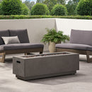Modern Rectangular Iron Fire Pit 50,000 Btu
