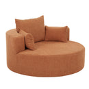 360° Swivel Accent Barrel Chair With 3 Removable Pillows For Living Room