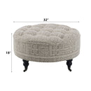 Upendo - Ottoman With Caster - Pattern Fabric