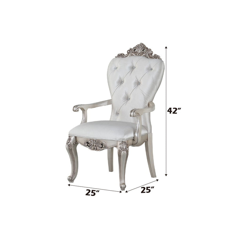 Gorsedd - Chair (Set of 2) - Cream Fabric & Antique White