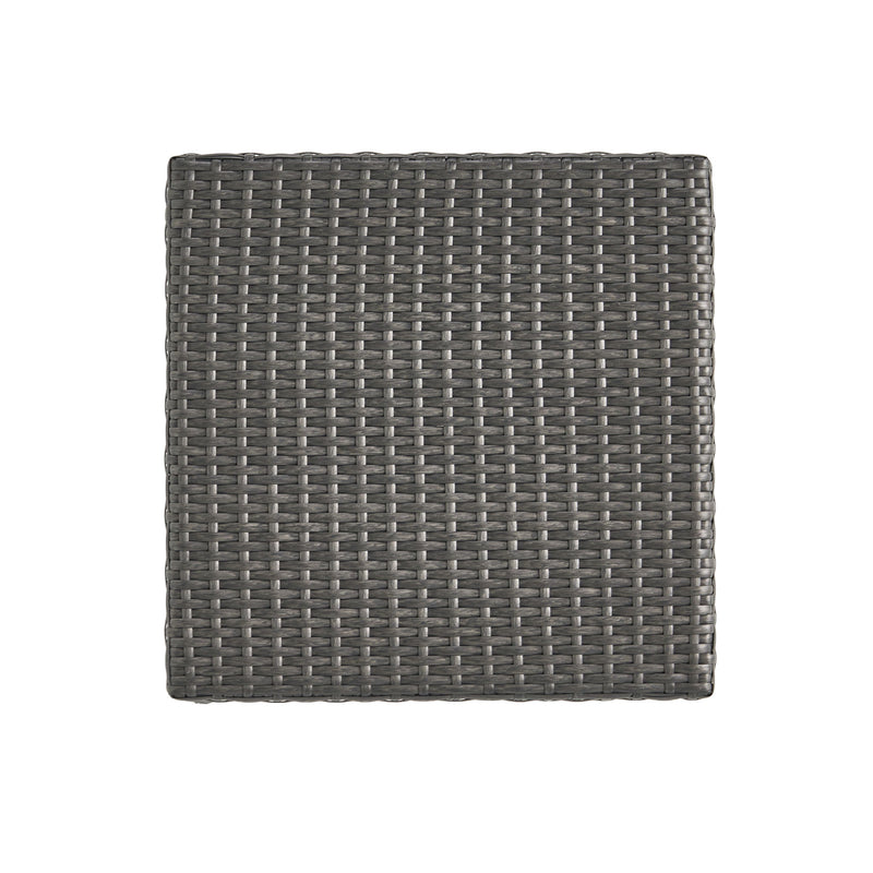 Honolulu - Modern Chat Set of 5 With Wicker - Gray / Silver