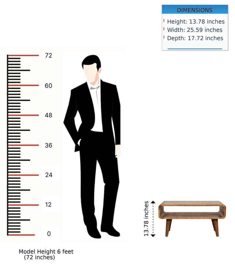 Solid Wood Open Media Unit