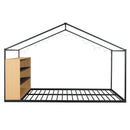 Bed House Frame With Shelves And Lights