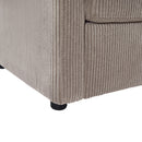 Sleeper Sofa With Foldable Mattress, USB Ports, Side Table & Storage Pocket