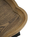 Charming French Country End Table With Hourglass Design - Natural / Black