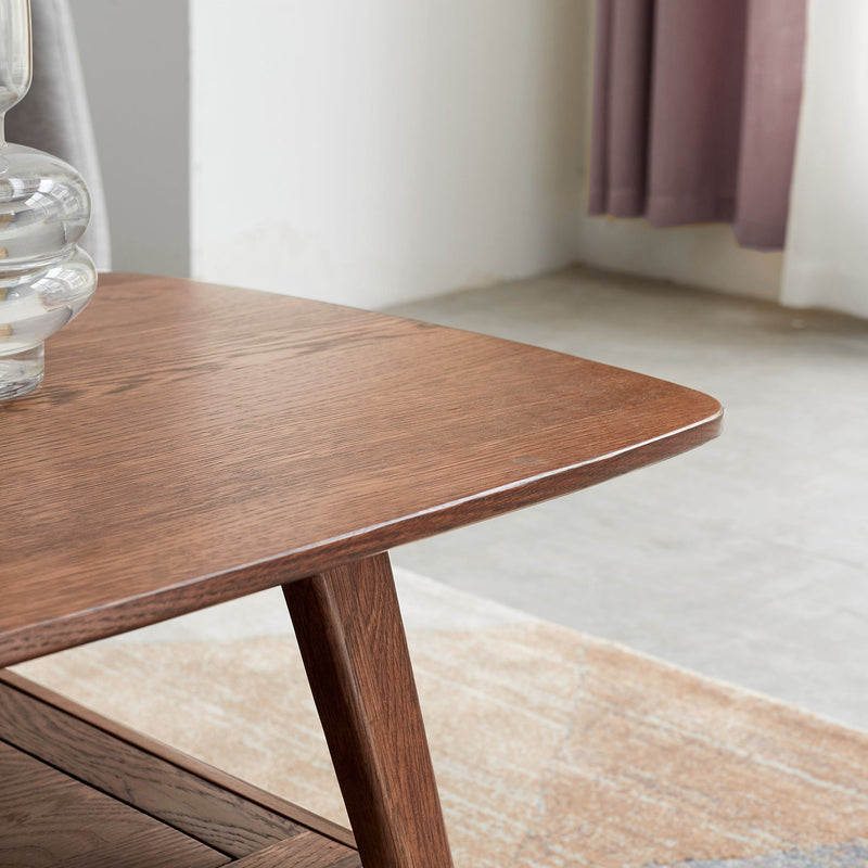 Low Coffee Table With Storage Shelf