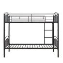 Twin Over Twin Metal Bunk Bed,Divided into Two Beds(Black){OLD SKU:MF280424AAB}