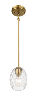 Vista - Single Pendant Chain Hanging Light - Clear / Gold