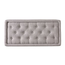 Dean - Fabric Storage Wide Tufted Rectangle Ottoman - Gray