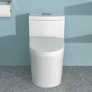 1 Piece Toilet For Bathroom, Dual Flush 1.24 / 1.43 Gpf, Soft Closing Seat - White
