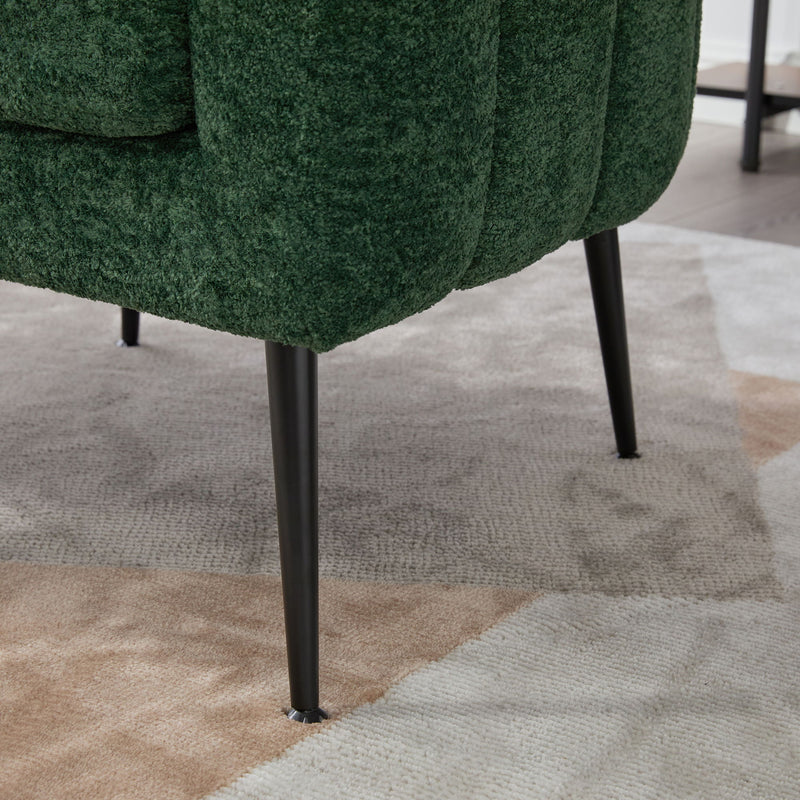 Vanity Barrel Accent Lounge Chair - Green