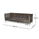 Contemporary 3 Seater Sofa With Button Tufting