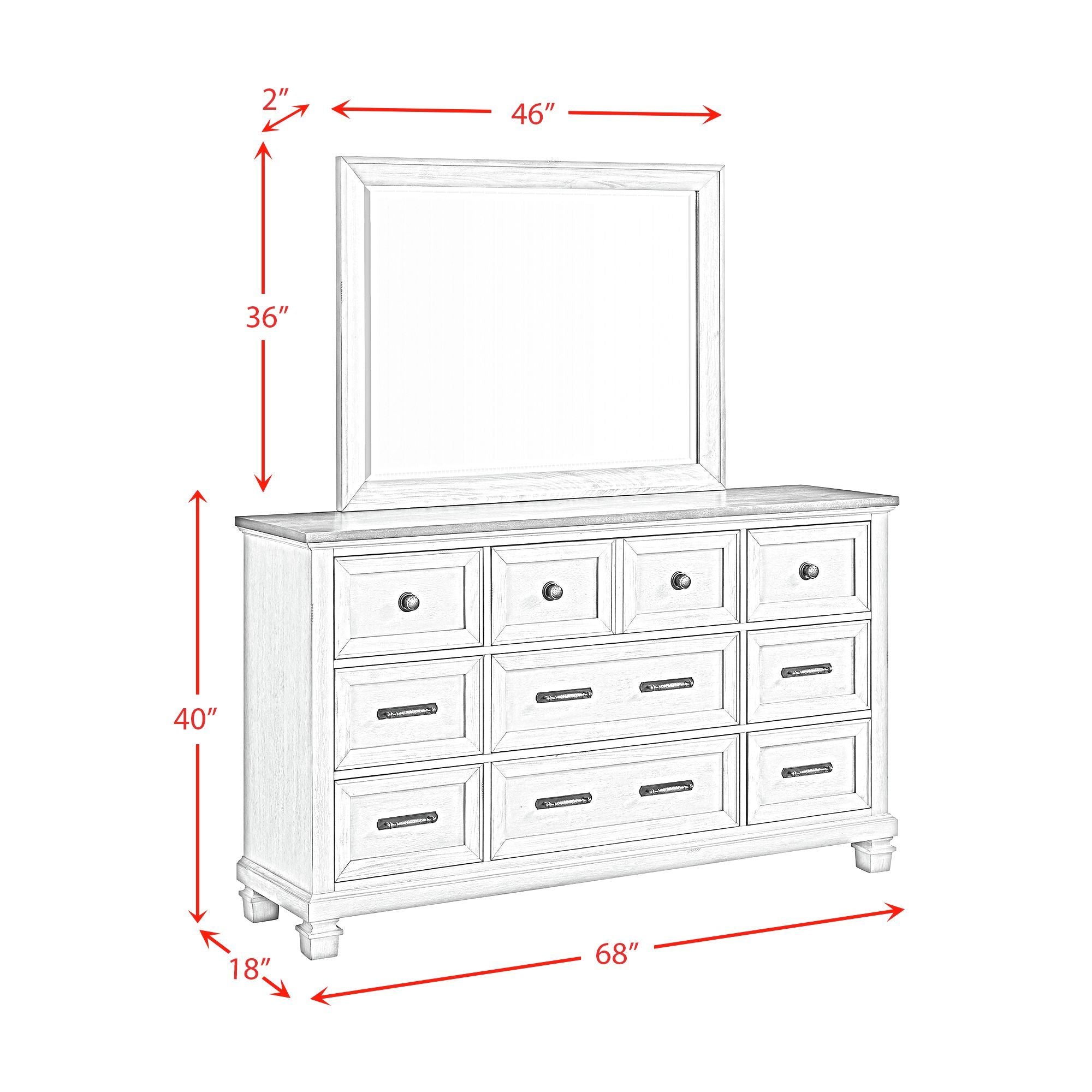 Farmington - 9 Drawer Dresser