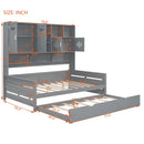 Daybed With All-In-One Cabinet And Shelf