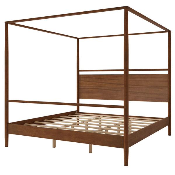 Canopy Bed Frame 4 Posters Bed No Box Spring Needed