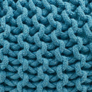 Moro - Knitted Cotton Round Pouf With Pumpkin Shape