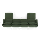 Stylish Sofa With Ottoman And Lumbar Pillows, Ergonomic Design
