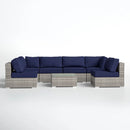 Seating Set With Cushions Handcrafted Wicker Design