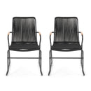 Moonstone - Outdoor Club Chair Set With Rope Weave Design - Black