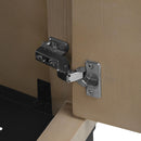 Modern Freestanding Bathroom Vanity With Ceramic Sink, Hot And Cold Faucet, 1 Door Cabinet & Open Shelf