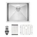 Undermount Steel Kitchen Sink, Deep Single Bowl Basin