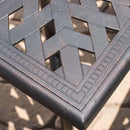 Enchantia - Outdoor Square Dining Table With Weave Tabletop And Flared Legs - Copper