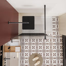 Gradient Shower Door With Handle - Matt Black