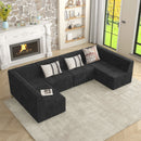 Modern Minimalist Corduroy Corner Sofa Sleeper