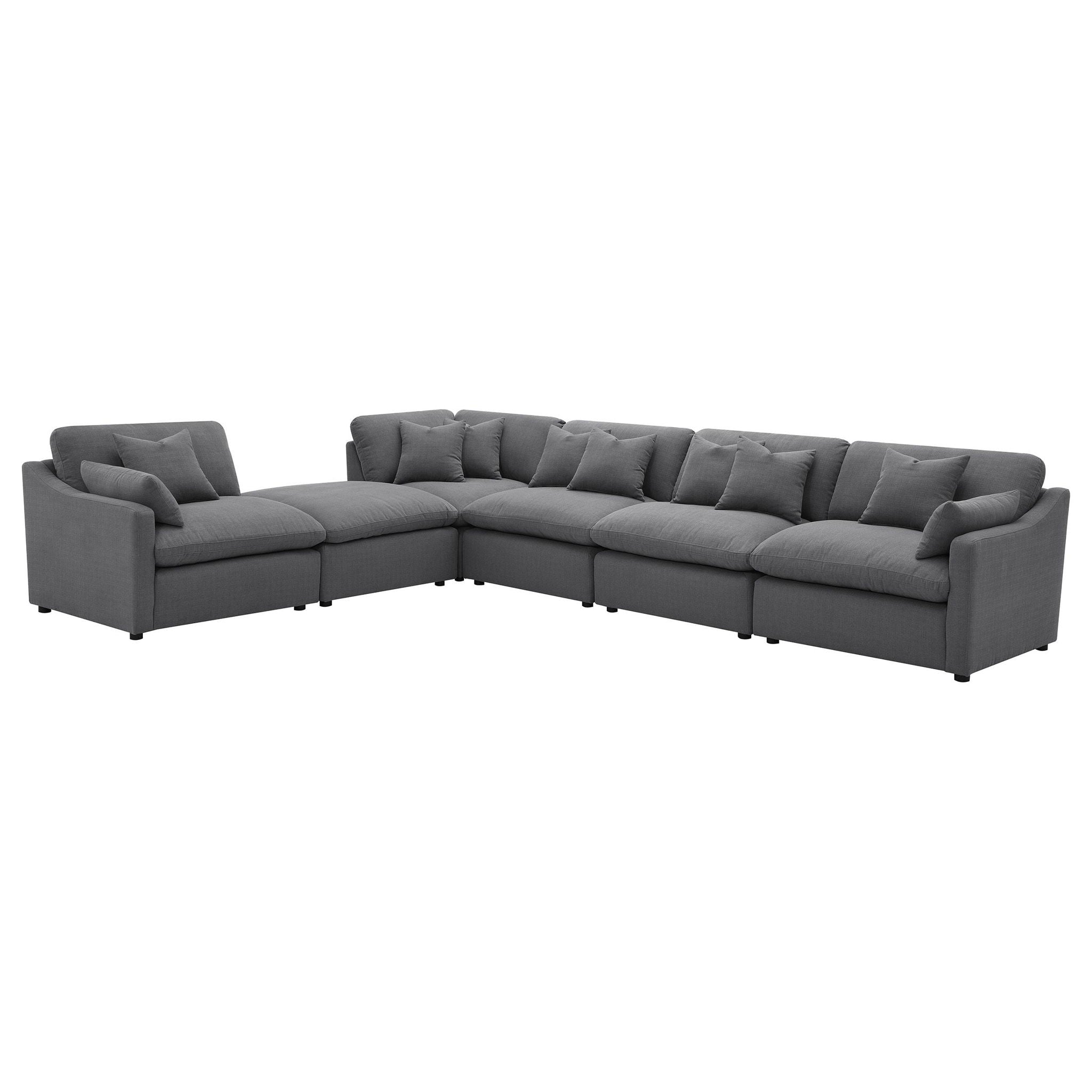 Hobson Upholstered Armless Chair Charcoal - Atlantic Fine Furniture Melbourne FL