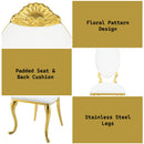 Fallon - Side Chair (Set of 2) - White Velvet & Mirrored Gold