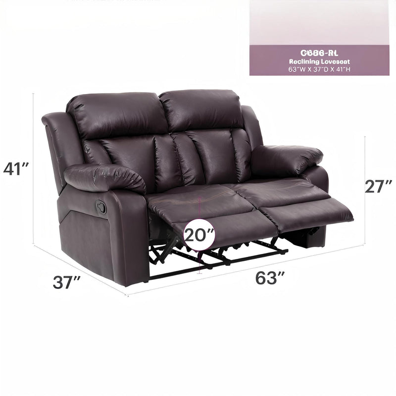 Cozy Padded Love Seat For Relaxation