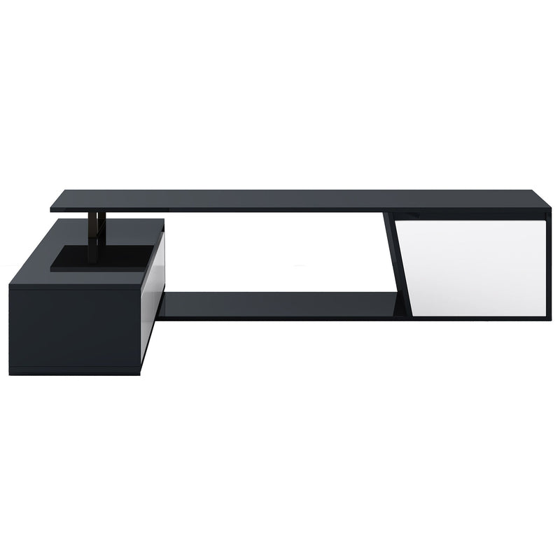Minimalist Rectangle Extendable TV Cabinet With 2 Drawers And 1 Cabinet