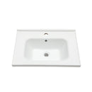 Rectangular Single Vanity Top With 1 Faucet Hole And Overflow Ceramic